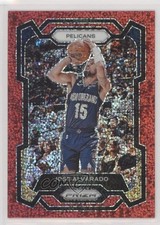 2023-24 Panini Prizm Red Sparkle Prizm Jose Alvarado #244 dq2