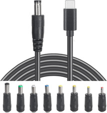 USB C to DC 5.5Mm X 2.1Mm Power Cable Cord, USB C Input to DC 12V Out Charging C