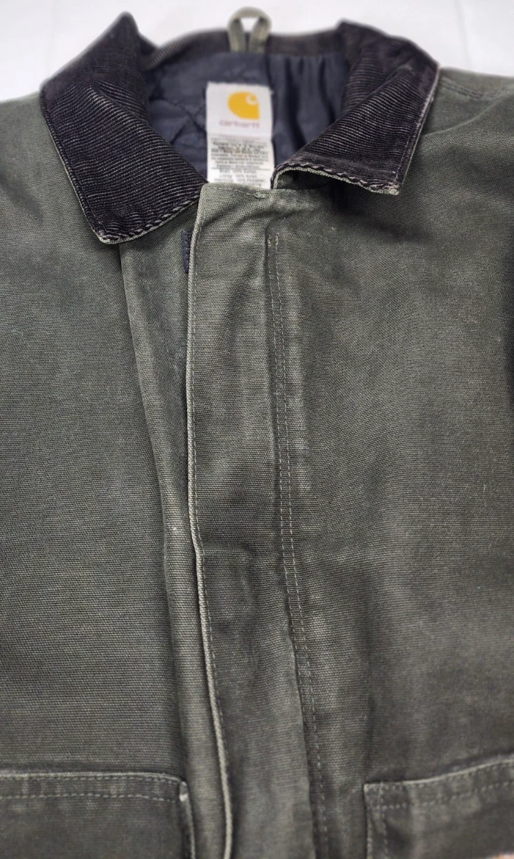 Vintage Carhartt J22 MOS Jacket Men's XL Moss Green Sandstone Arctic Quilt Lined image 8