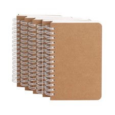 Spiral Notebook, 5 Pack Aesthetic Notebooks Spiral Journal Notepad Kraft Cove...