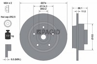 2X Pagid Bremsscheibe 55326NC FüR Renault ScÉNic 3 JZ0 VAN Tce JZ11 JZ28 JZ16