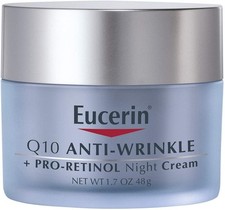 Eucerin Q10 Anti-Wrinkle Night Cream  Pro-Retinol, Facial Cream for Sensitive S