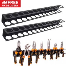 2x Wall Mount Storage Rack Screwdriver Organizer Rack Plier Holder Tool Workshop