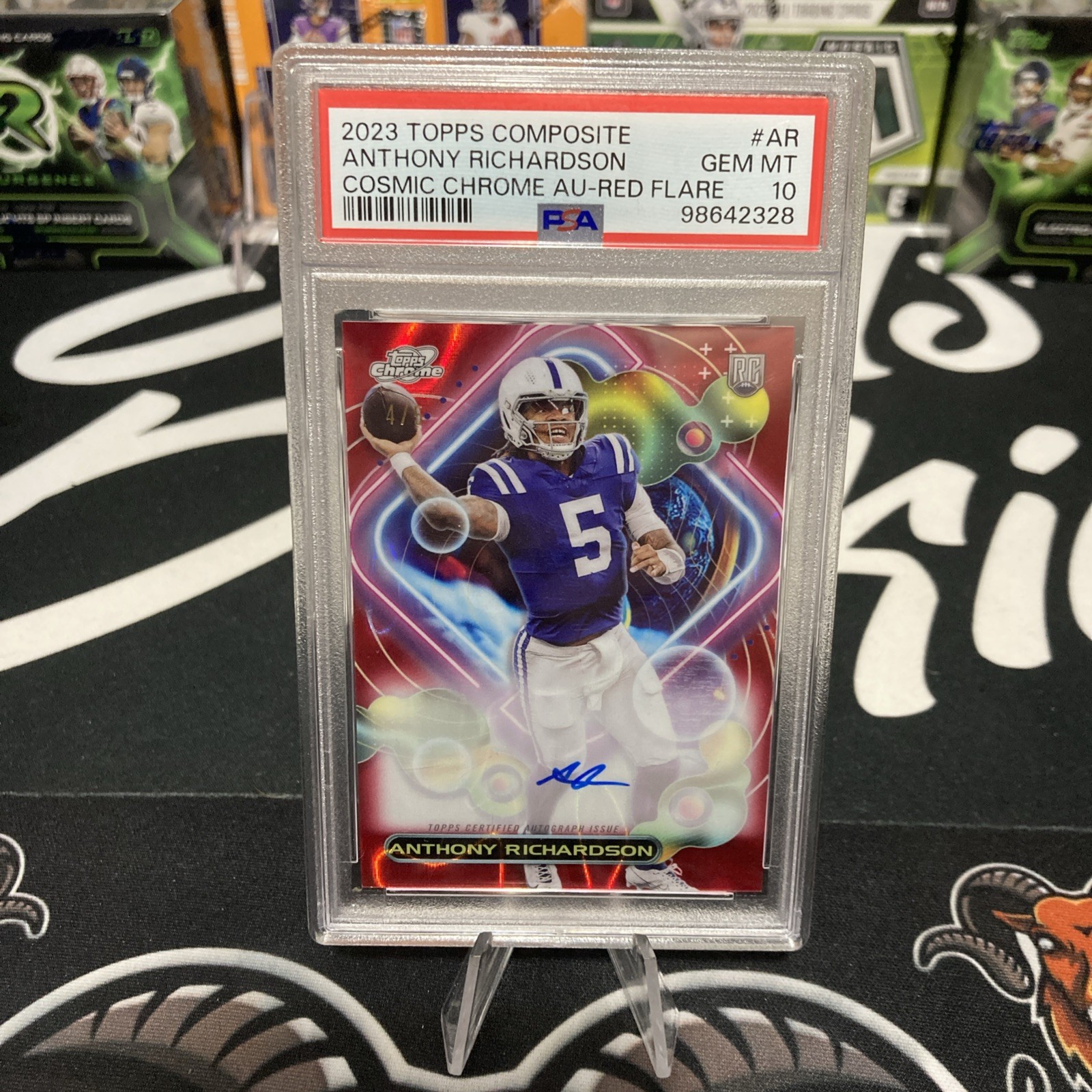 Anthony Richardson Topps Composite Cosmic Chrome Autographs #AR Red Flare