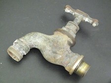LARGE VINTAGE BRASS WATER TAP 1" DIA THREAD