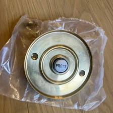 3" Messing & China Rund Viktorianischer Stil Antik Messing Türklingel Druckschalter 