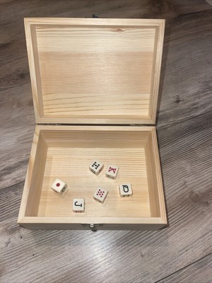 Liar s Dice The Classic Bar Adult Game 6 Dice Handmade  Wooden Box Bluffing