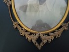 Antique Art Nouveau Brass Oval  Bubble Glass Picture Frame  Portrait 19 X 25 — photo 7