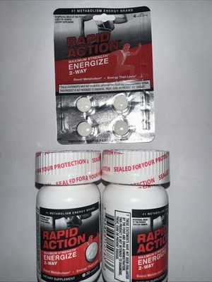 30ct Rapid Action Energy  2 Way Energy FOCUS MOOD Boost 2  SEALED Bottles NEW