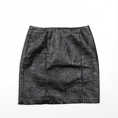 Schwarzer A-Linien-Damenrock Größe 6 von H&M