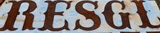 Eleven large - 7.5" Metal Steel Letters And Numbers Lot