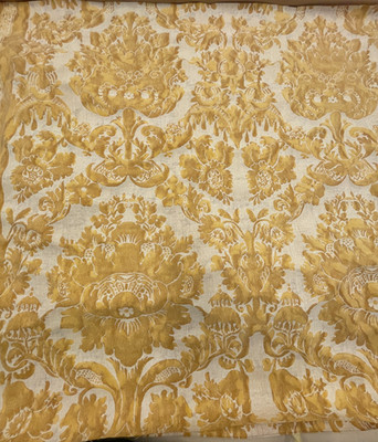 Fortuny VIVALDI Yellow & White Texture - 1.22 Yards (44 x 54.3 in) #5687