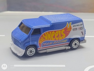 Corgi Hot Rod Custom Van ''Hot Wheels Racing Team'' blau, ohne Sportwagen