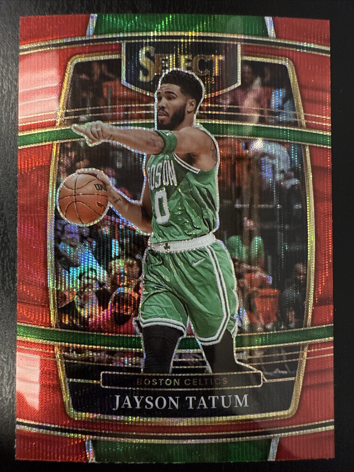 2021-22 Panini Select - Concourse Jayson Tatum #77 Red Wave Prizm