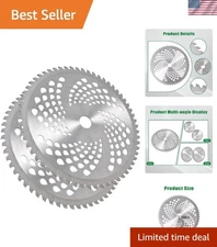 Carbide Tip Brush Blades - 10" 60-Tooth Replacement Set for Cutters & Trimmers