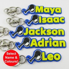 Personalised Lacrosse Name Keychain
