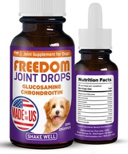 Freedom Joint Drops for Dogs with Hyaluronic Acid, MSM Glucosamine  Chondroitin