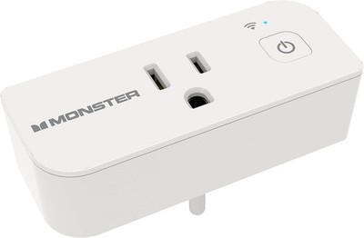 Monster Smart Power Outlet WiFi Control for Indoor Use with Monster App - Voice