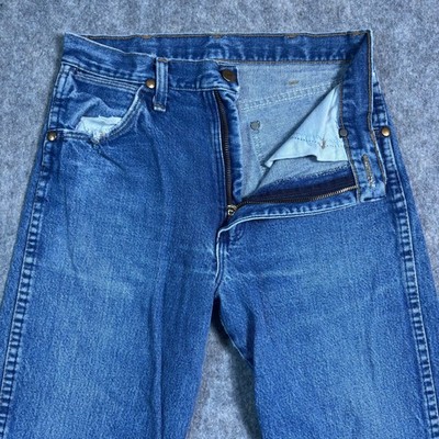 Wrangler 13MWZ Jeans Mens 26x32 Blue Dark Wash Straight Leg Cowboy ...