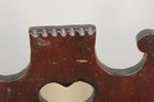A RARE 18TH C PA HEART DECORATED SLANT LID HANGING CANDLE BOX WITH DRAWER WALNUT — photo 7