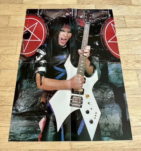 MÖTLEY CRÜE 1983 MICK MARS Swedish Poster Music Magazine Okej 1980s Vintage