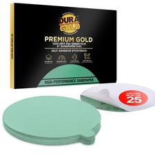 6 Green Film Psa Discs Da Sander Sandpaper Roll Sanding 1200 Grit 25 Sheets