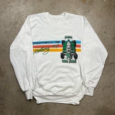Vintage Porsche Monterey 1987 Quaker State white crewneck sweatshirt Size Medium
