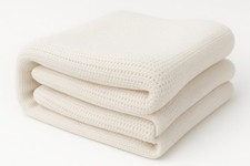 SET OF 2 Grand Hotel Lightweight. 100 Cotton - Weave Blanket, Twin Size.
