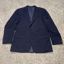 VTG Ralph Lauren Polo University Club Blazer Jacket Wool Navy 42 L