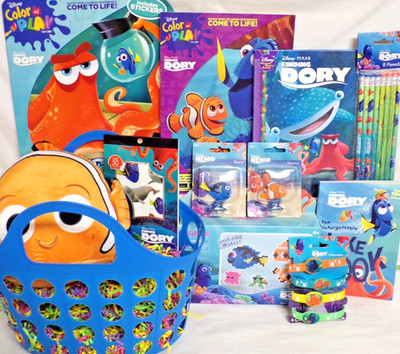 NEW FINDING NEMO DORY EASTER TOY GIFT BASKET SQUISHMALLS TOYS plush PLAYSET