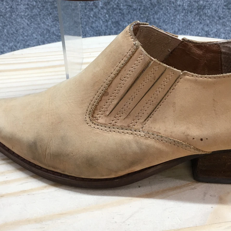 Jeffrey Campbell Boots Womens 8 M Barstow Ankle Bootie Brown Leather Pointed Toe - Image 2 of 4