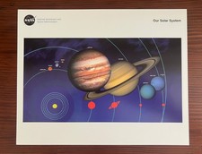 Vintage NASA: Our Solar System, Educational Tool, Space, 1997 8 x 10 Lithograph