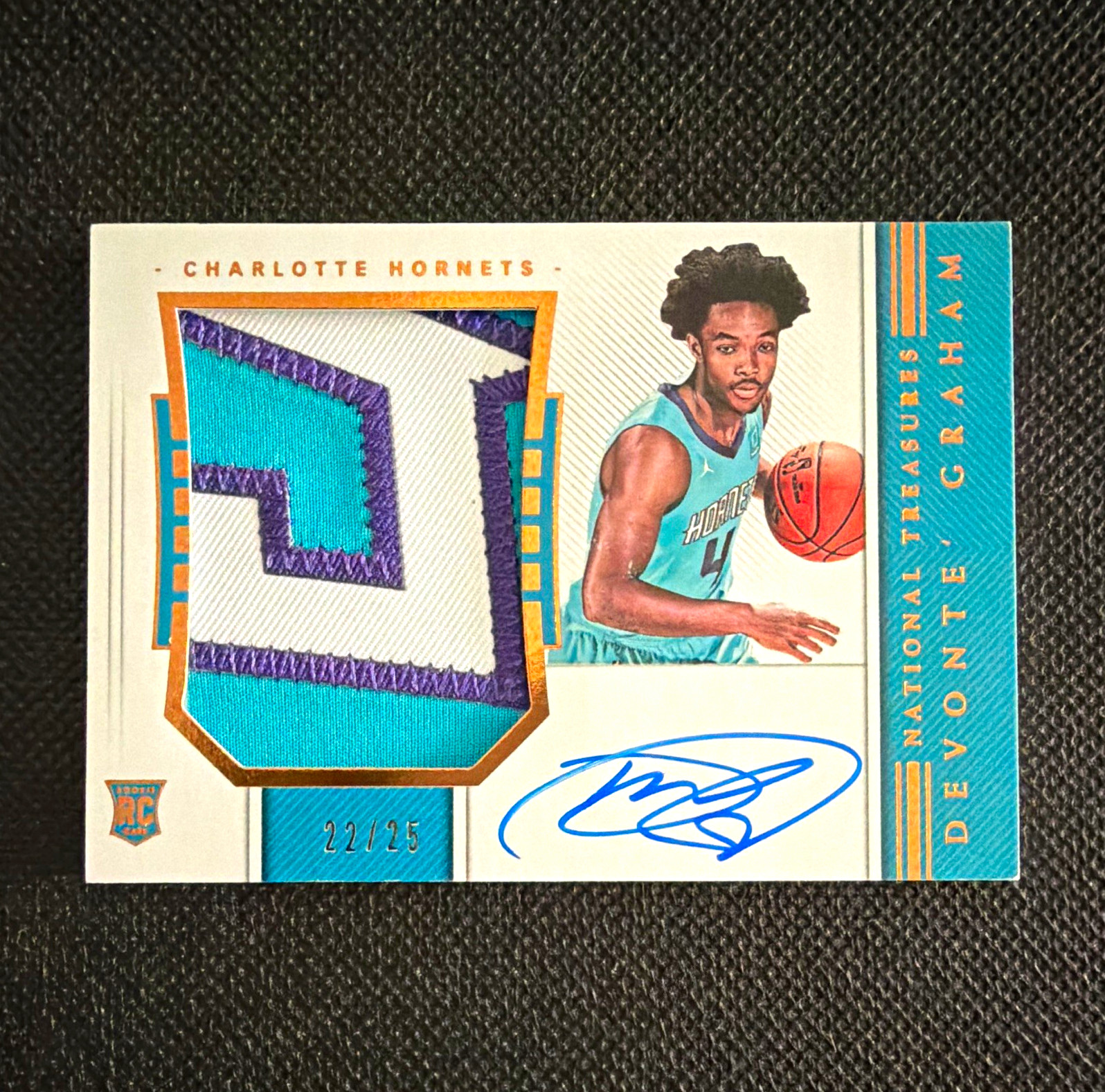 Devonte Graham RPA Rookie Patch Auto Bronze /25 - 2018 National Treasures