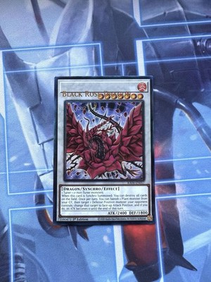 YuGiOh! Black Rose Dragon RA04 - Error Misprint Name Shift Near Mint 1st Edition