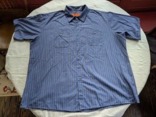 Red Kap Work Shirt Poplin Stripe 3XL BIG  TALL Uniform 2-Pocket MENS - UNUSED