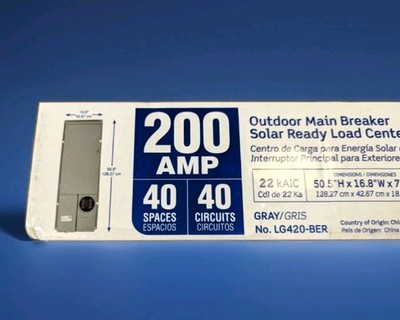 Leviton 200 Amp 40-Space All-in-One UG/OH (Solar Ready) Main Panel LG420-BER