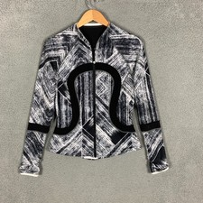 Lululemon Find Your Bliss Jacket Women's 8 Black Heat Wave Mesh Reversible Zip