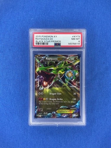 2015 Pokémon XY Rayquaza EX XY73 Holo Black Star Promo NM-MT PSA 8