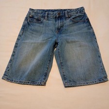 POLO by Ralph Lauren Girls Size 14 Denim Bermuda Shorts Distressed 5 Pocket GUC