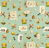 Tischdecke Ostern 85X85 Mitteldecke Sandner Osterdecke Mint Baumwolle Osterdecke