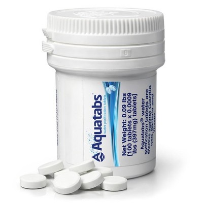 Water Purification Tablets 100 Pack - Easy Water Purifier for Camping, Boating,