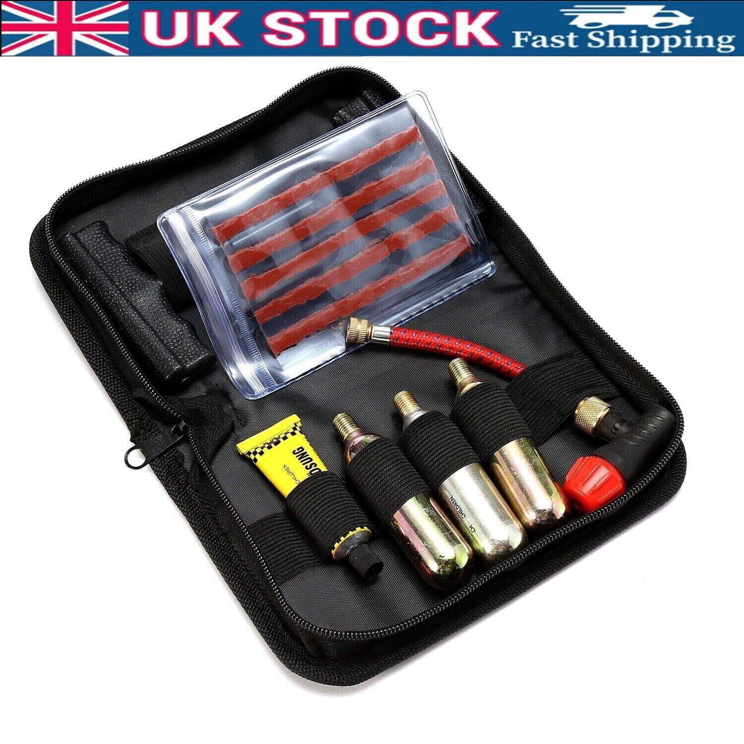 EMERGENCY MOTORCYCLE TYRE PUNCTURE REPAIR KIT CAR VAN TUBELESS TYRE REPAIR KIT