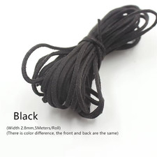 3MM 5M Micro-Fiber Flat Leather Lace Beading Thread Faux Suede Cord String Velve