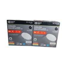 Commercial Electric 6" Ultra Slim Canless LED Downlight 5-CCT 900 Lumens 2-Pack
