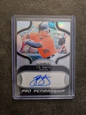2019 PANINI PRIZM PRO PENMANSHIP J.D. DAVIS SILVER PRIZM AUTOGRAPH METS GIANTS 