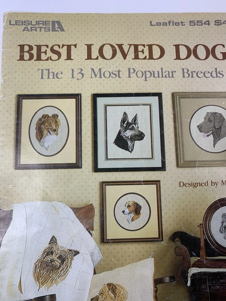 Vtg Best Loved Dogs 13 Most Popular Breeds Leisure Arts Leaflet 554 - 1987 - Image 2 of 4