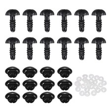 25Pcs Safety Dog Noses for DIY Stuffed Animals Crochet Dolls 12 x 9 x 17mm