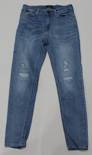 Polo Ralph Lauren Girls' Jeans Size 16 Blue Distressed Embroidered Faded