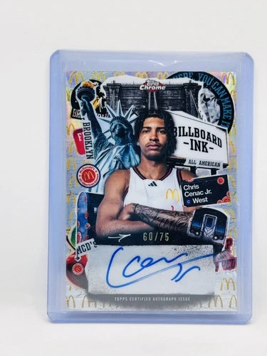 2025 Topps Chrome McDonald's Logo Refractor Auto Chris Cenac Jr. #/75 RC #BI-CC