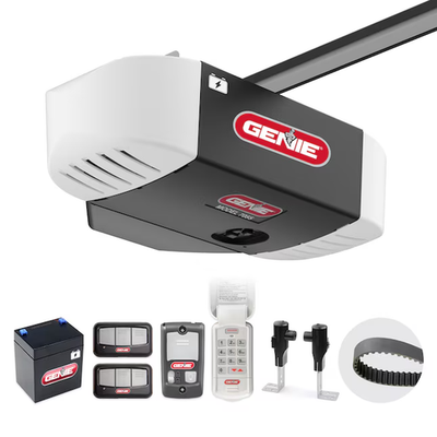 #ad #ad Genie 1 1 4 HPc Belt drive Garage Door Opener and Battery Back Up 38959Y $189.95
